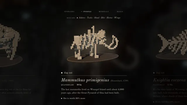 The Catalogue's plate for the mammoth, once it has been dug out.